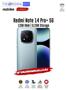 Redmi Note 14 Pro Plus 5G - 12GB RAM - 512GB Storage - PTA Approved - 12 Months Warranty - Blue - The Original Bro Mobiles - TOB42